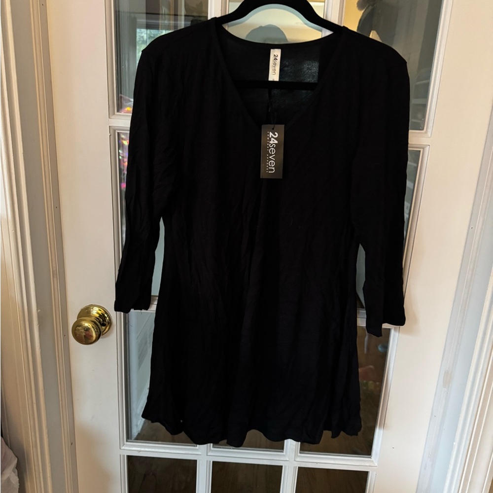 NWT Seven7 Black Long Sleeve Top